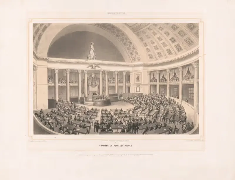 Вашингтон. Палата представителей by Август Кёлльнер, 1848 — digital art print download