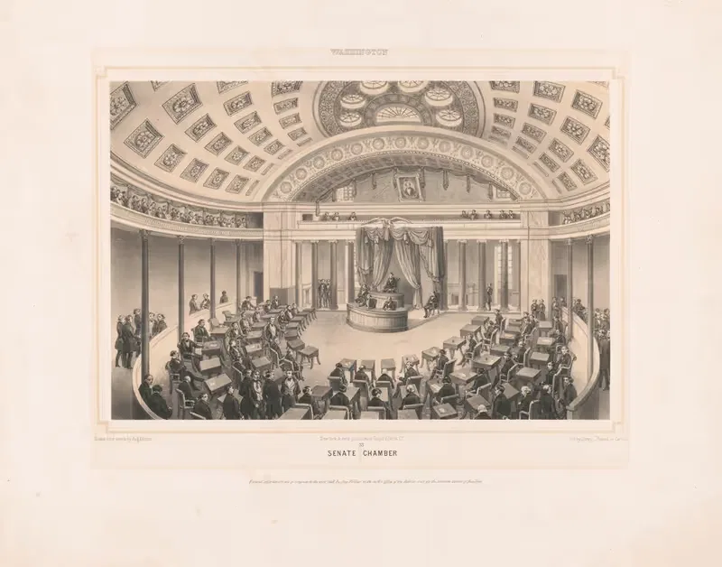 Вашингтон. Сенатская палата by Август Кёлльнер, 1850 — digital art print download
