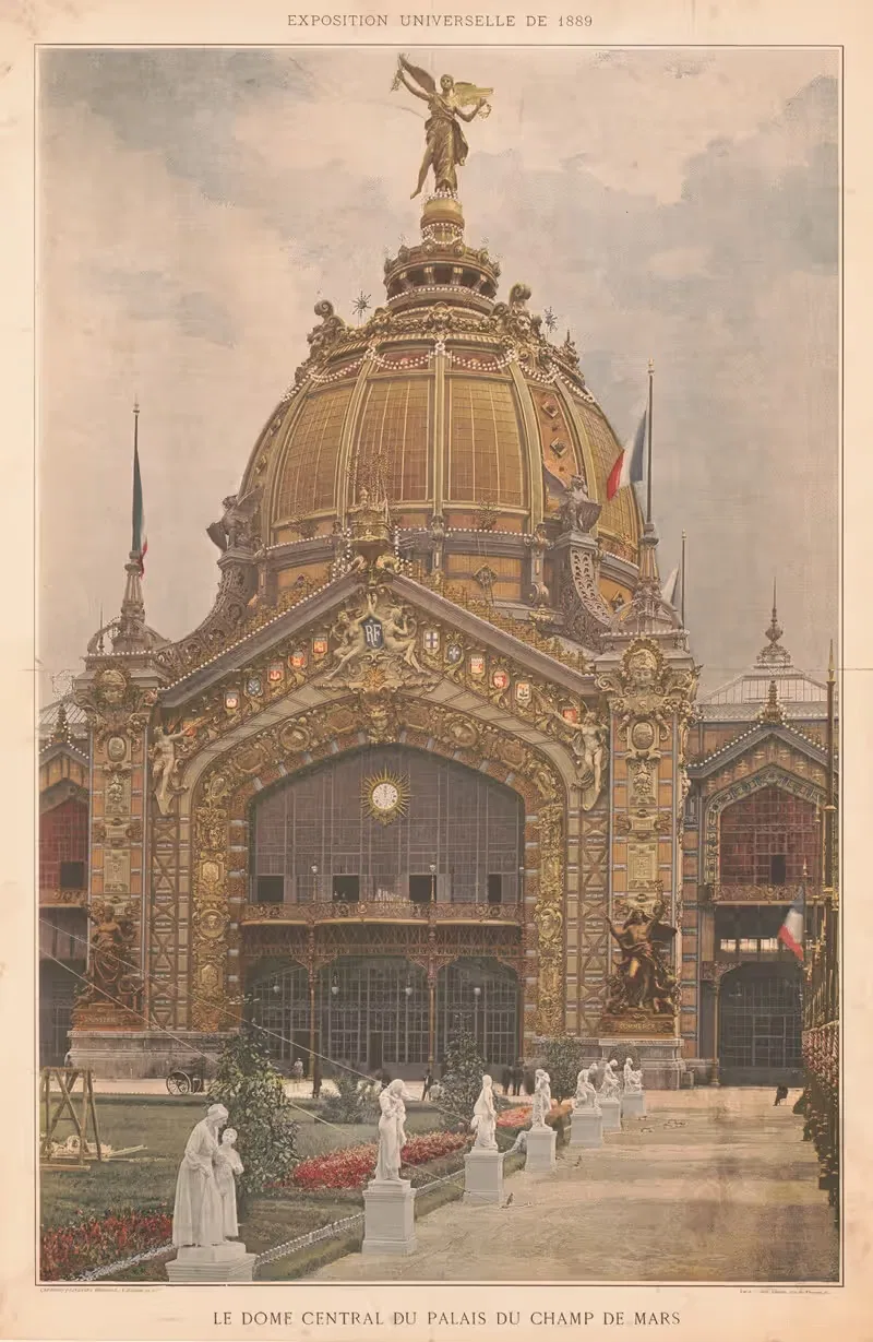 Центральный купол дворца на Марсовом поле by Буссо, Валадон и Ко, 1889 — digital art print download