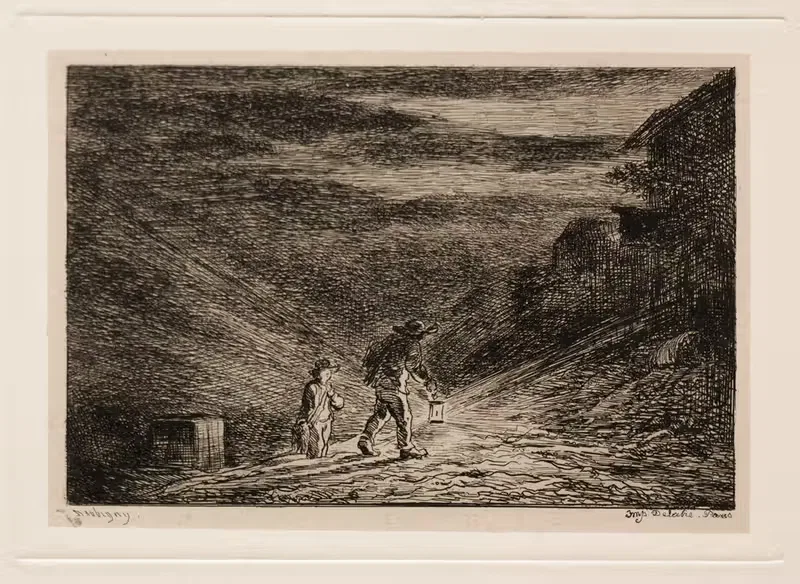 Поиск постоялого двора by Шарль Франсуа Дюбини, 1862 — digital art print download