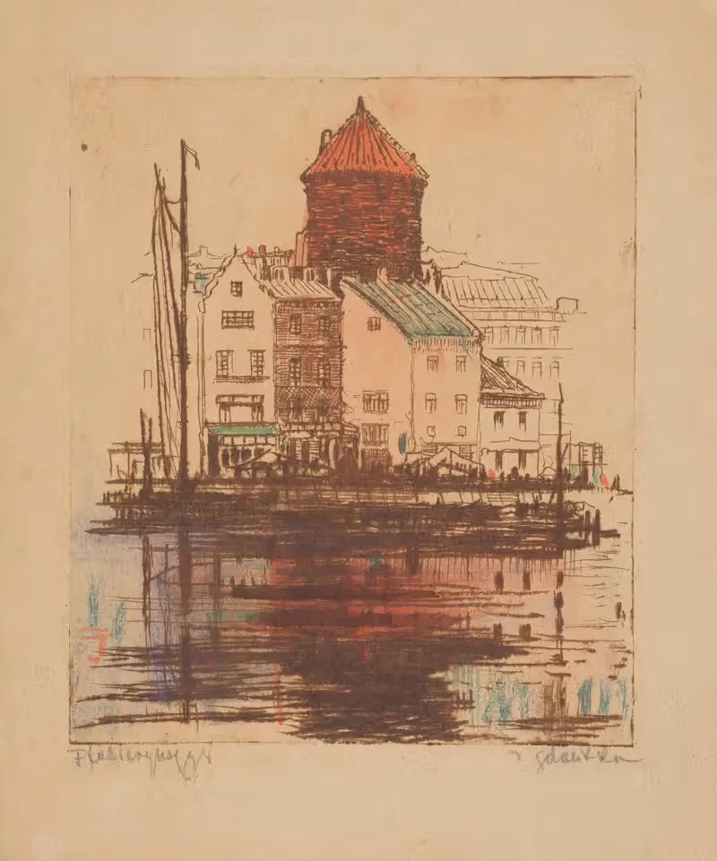 Z Gdańska by Feliks Jabłczyński, 1913 — digital art print download