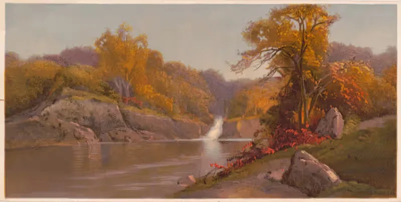Виды Центрального парка. № 2 Водопад by Генри Август Фергюсон, 1869 — digital art print download