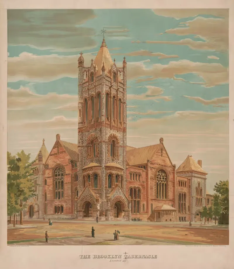 Бруклинский табернакль, построенный в 1890 году by Дж. Б. Снук и сыновья, 1890 — digital art print download