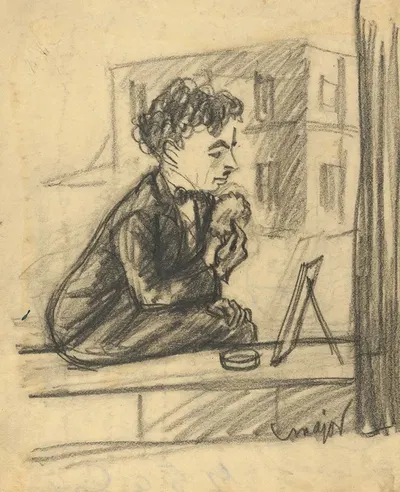 Charlie Chaplin by Генри Мейджор, c.1925 — digital art print download