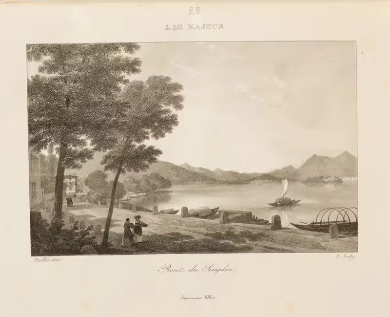 Lac Majeur by Jean-Baptiste Isabey, 1833 — digital art print download