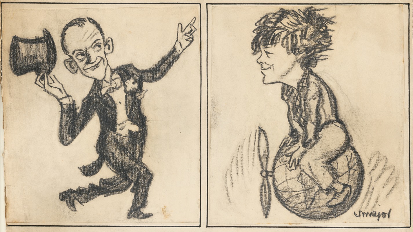 Fred Astaire & Amelia Earhart by Генри Мейджор, 1937 — digital art print download