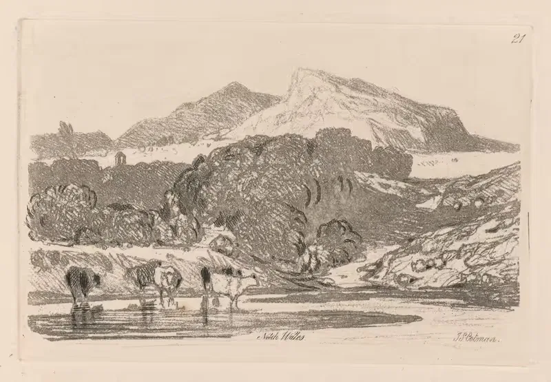 Вид на Северный Уэльс by Джон Селл Котман, 1838 — digital art print download