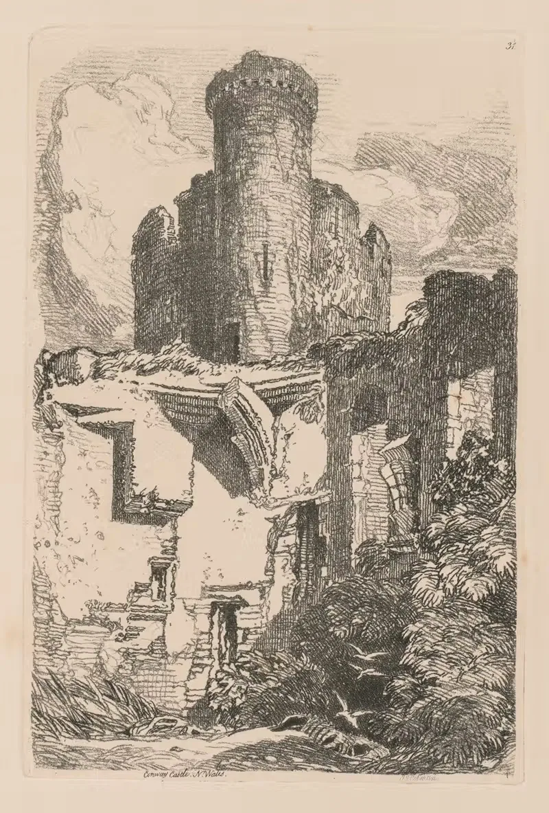 Замок Конвэй, Северный Уэльс by Джон Селл Котман, 1838 — digital art print download