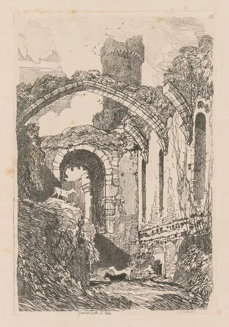 Замок Конвей, Северный Уэльс by Джон Селл Котман, 1838 — digital art print download