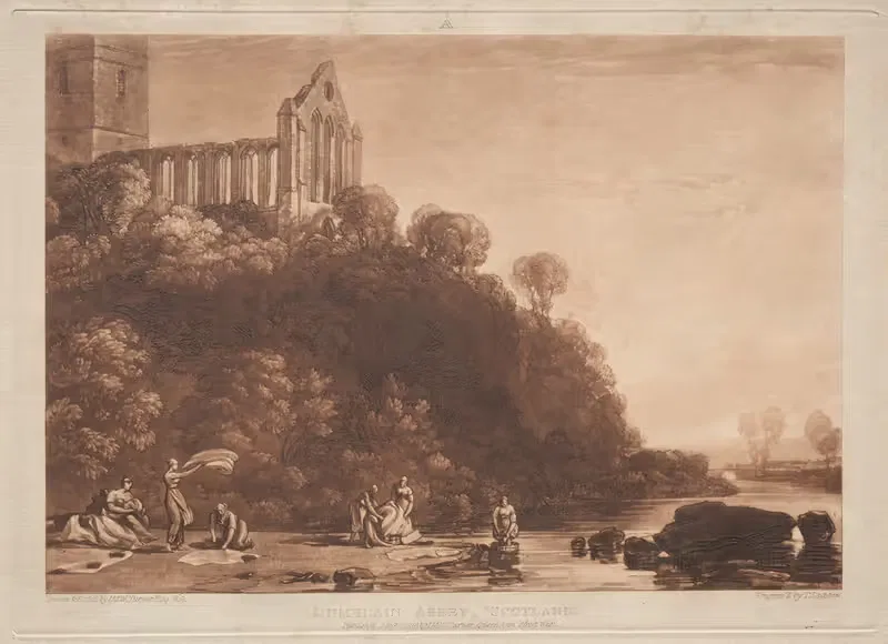 Dumblain Abbey, Scotland. by Joseph Mallord William Turner — digital art print download