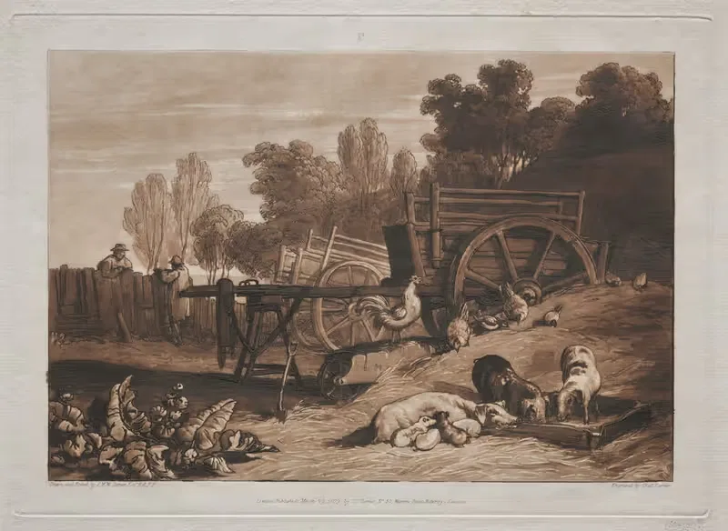 The Farmyard with the Cock — Joseph Mallord William Turner