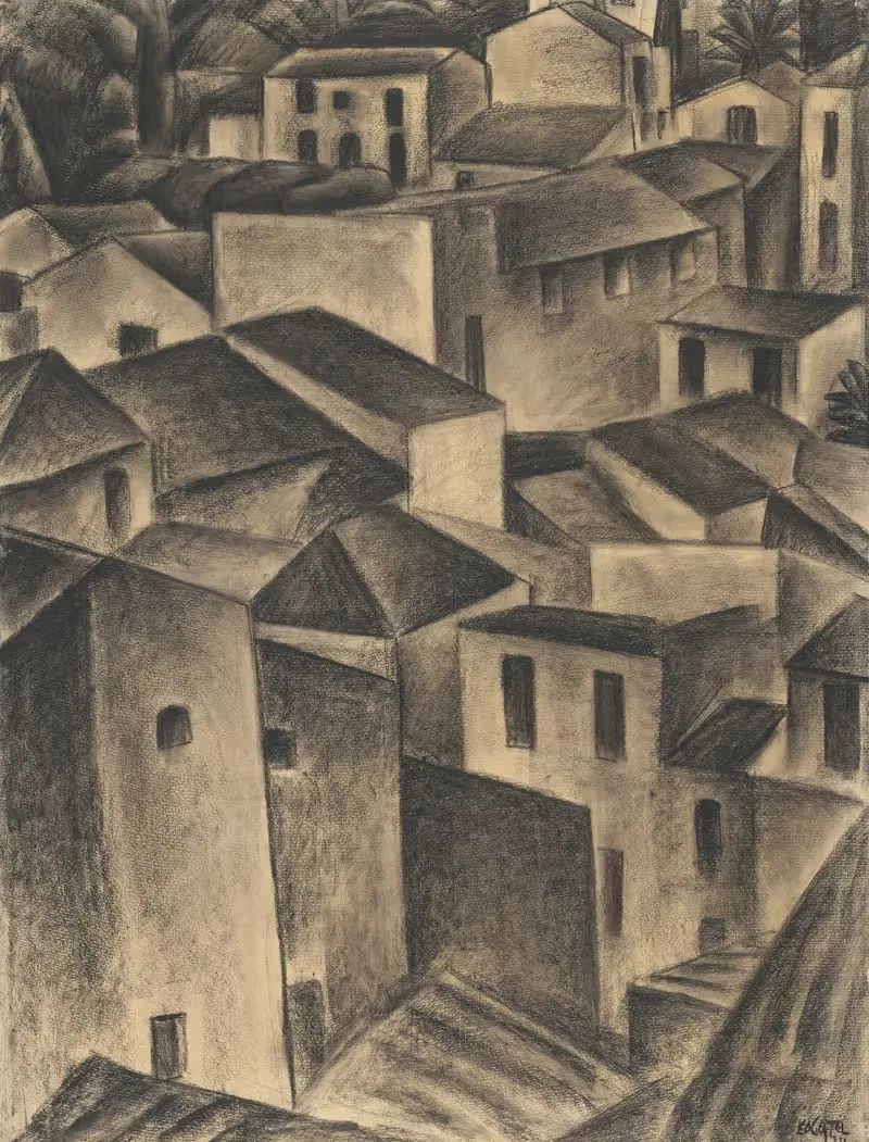 Gezicht in een Italiaans dorp — Leo Gestel