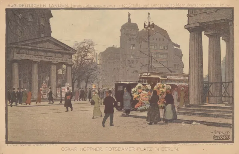 Потсдамская площадь в Берлине by Оскар Хёппнер, 1900 — digital art print download