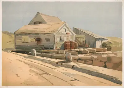 Прогрессивные исследования в акварели № 4 by Уильям С. Робинсон, 1890 — digital art print download
