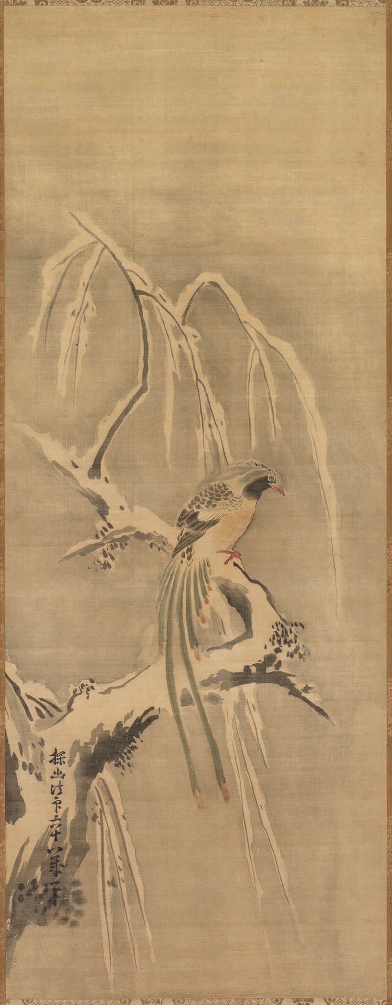 Chinese Bird on Snow-Laden Branch — Kano Tan’yū