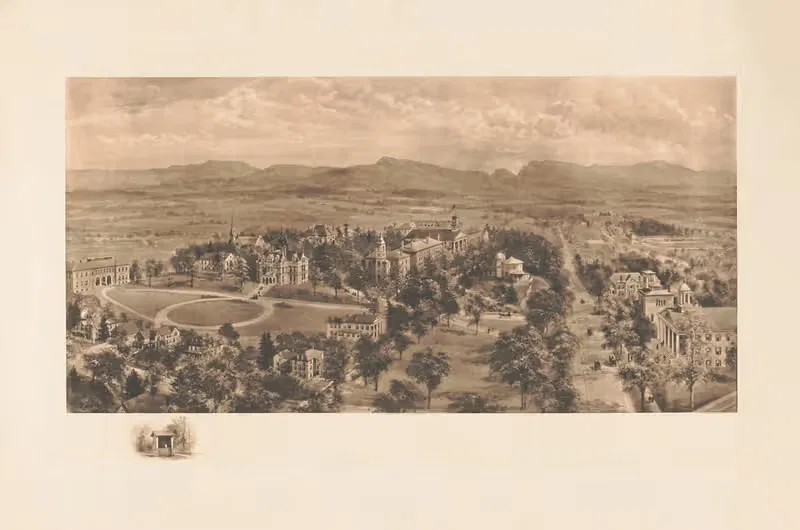 Amherst College by Richard Rummell, 1908 — digital art print download