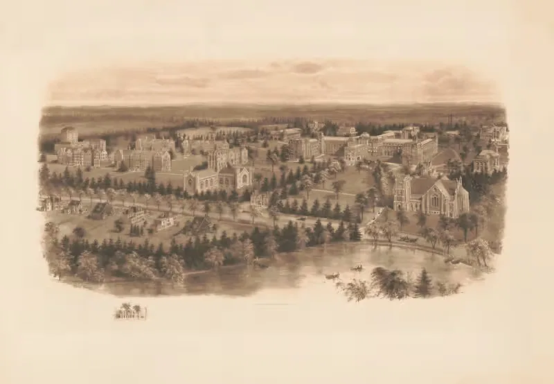 Vassar College by Richard Rummell, 1907 — digital art print download