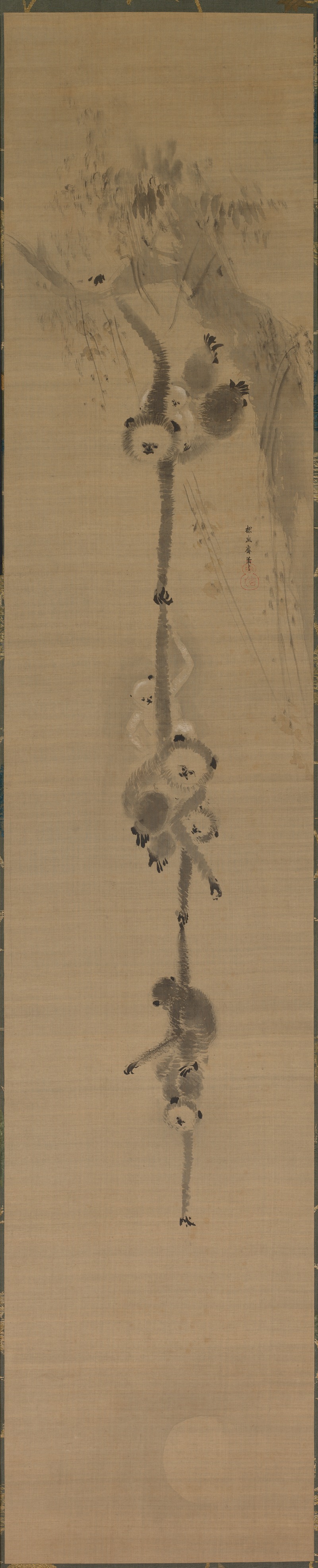 Gibbons Reaching for the Moon by Канно Танью — digital art print download