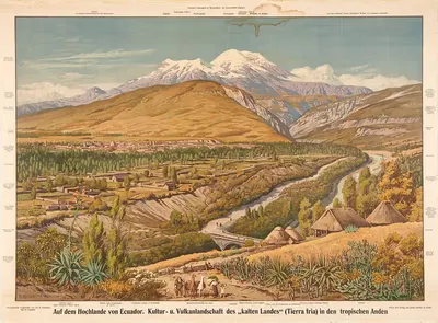 The highlands of Ecuador by Rudolf Reschreiter, 1911 — digital art print download
