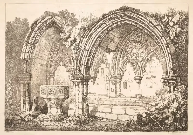 Part of Kirkham Abbey — Samuel Prout