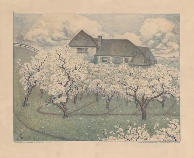 Весна в Бетуэ by Симон Леонард ван Луй, 1915 — digital art print download