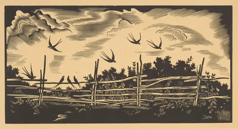 Odlot jaskółek by Stanisław Ostoja-Chrostowski, 1931 — digital art print download
