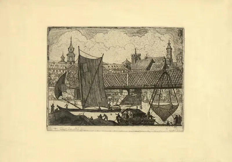 Пиастарзе над Вислой by Тадеуш Чешлевский, 1933 — digital art print download