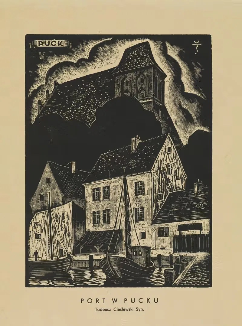 Порт в Пукке by Тадеуш Чешлевский, 1932 — digital art print download