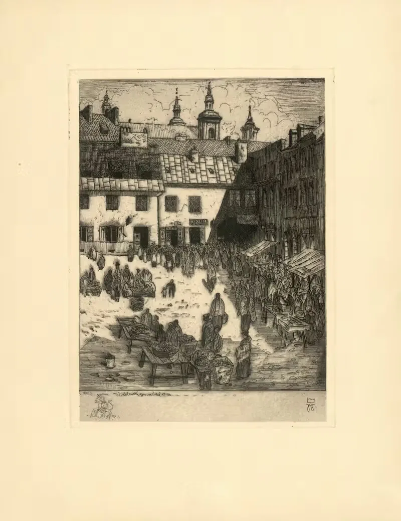 Ярмарка на широком Дунае by Тадеуш Чешлевский, 1929 — digital art print download