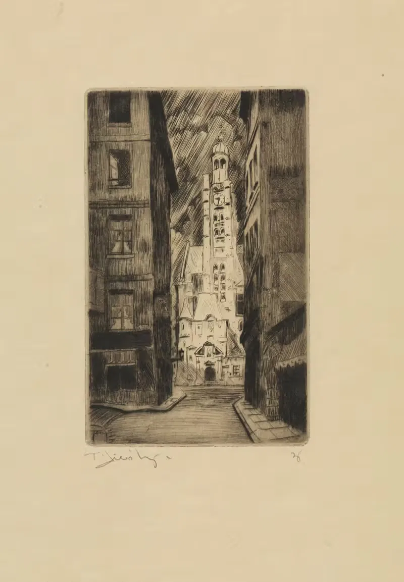 Улица в Париже by Тадеуш Чешлевский, 1926 — digital art print download