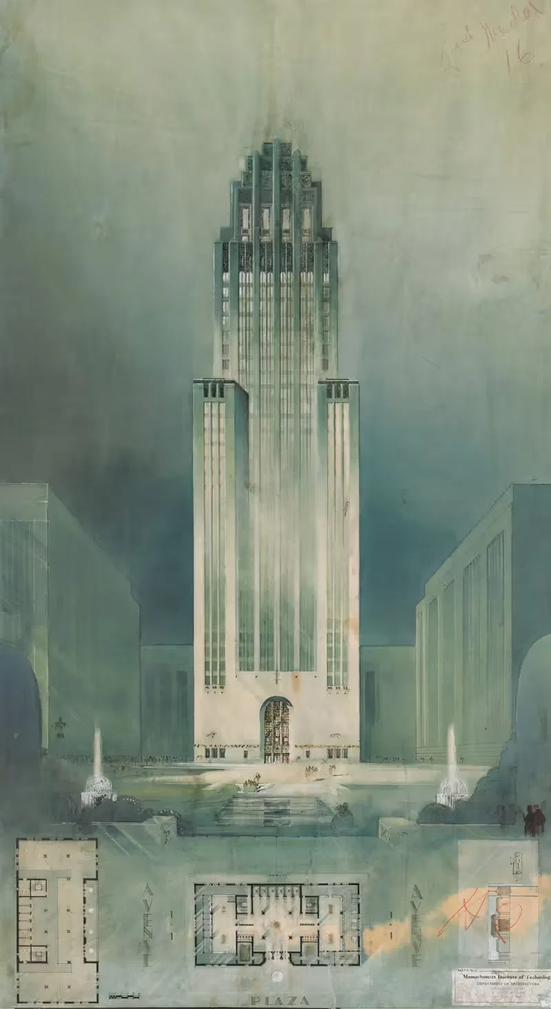 Небоскреб офисного здания by Уилбур Генри Адамс, 1927-1928 — digital art print download