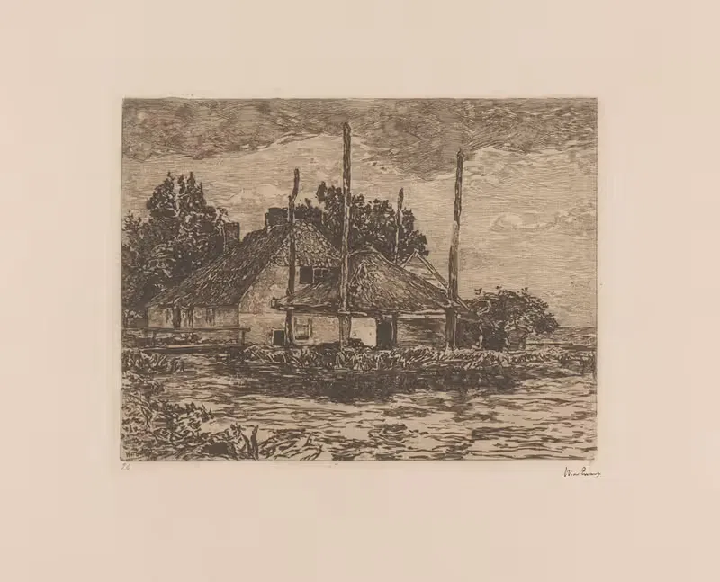 Ферма с сеновалом by Виллем де Зварт, 1905 — digital art print download