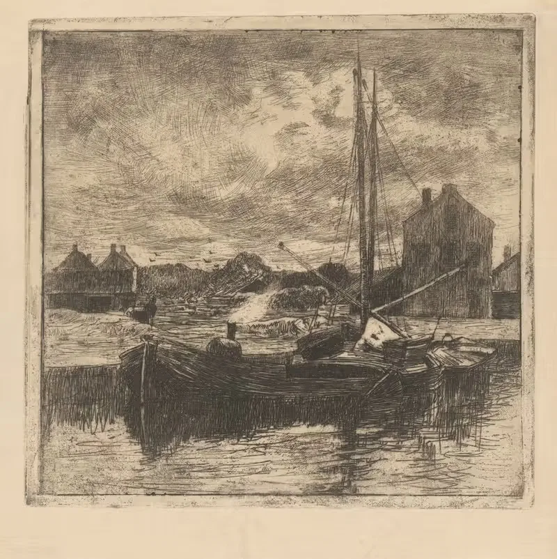 Место для разгрузки у складов by Виллем де Зварт, 1885 — digital art print download