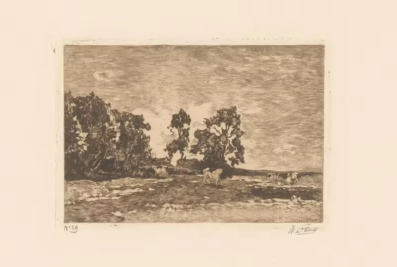 Weide met koeien by Willem de Zwart, 1896 — digital art print download