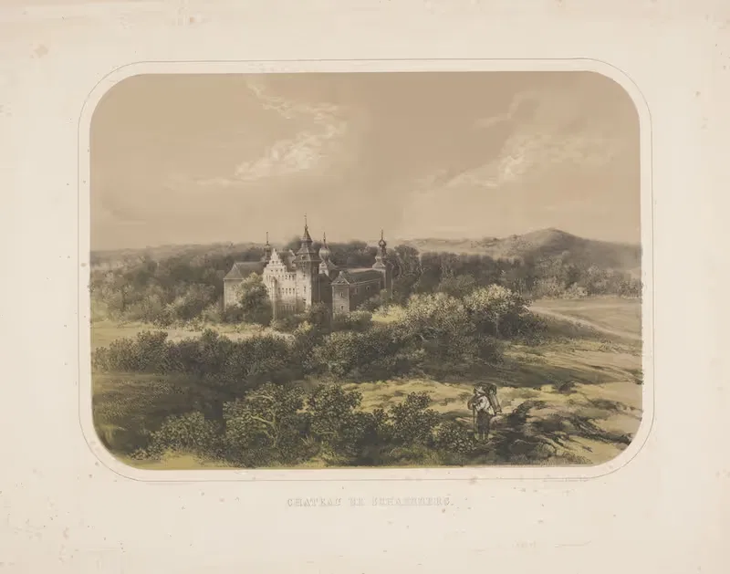 Chateau de Schaesberg by Alexander Schaepkens, 1852 — digital art print download