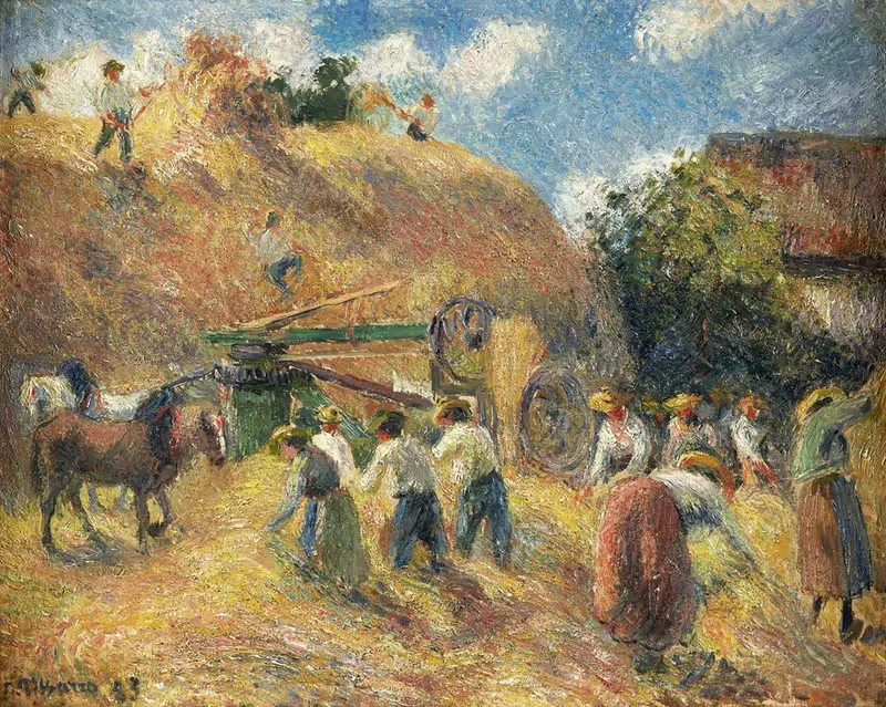 Батарея в Монфуко by Камиль Писсарро, 1883 — digital art print download