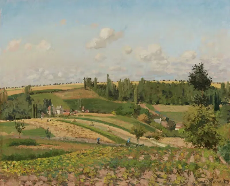 Paysage aux Pâtis, Pontoise, la moisson — Camille Pissarro