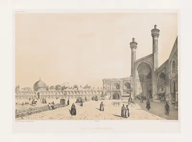 Вход в большую мечеть Исфахана by Южин Фланден, 1843-1854 — digital art print download