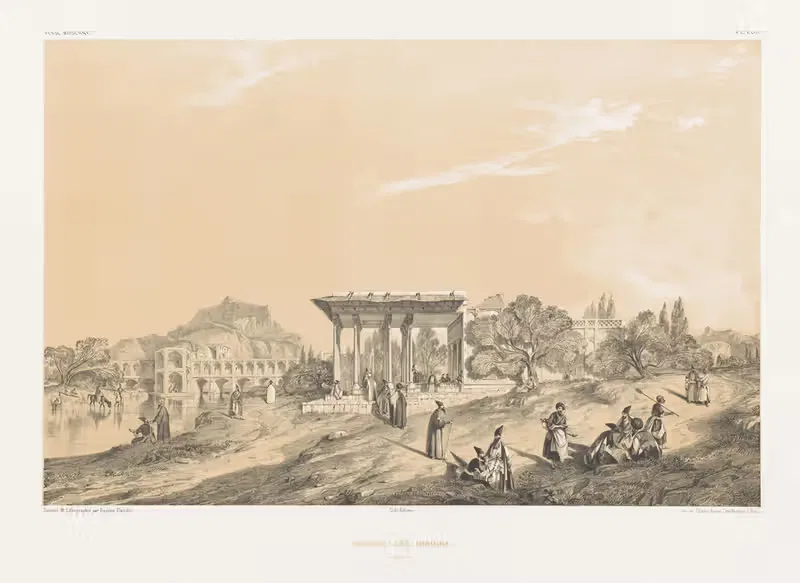 Киоск зеркал Исфахан by Южин Фланден, 1843-1854 — digital art print download