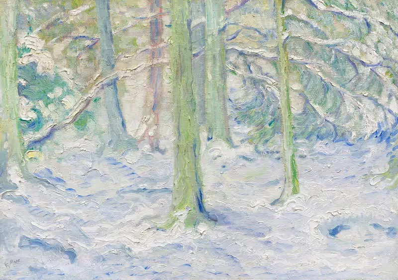 Заснеженный лес by Франц Марк, 1909 — digital art print download