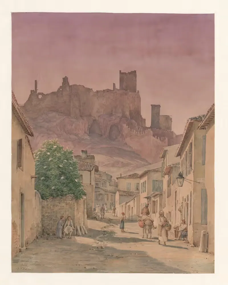 Греция, Афины, район Агора by Харальд Конрад Стилинг, 1845-1855 — digital art print download