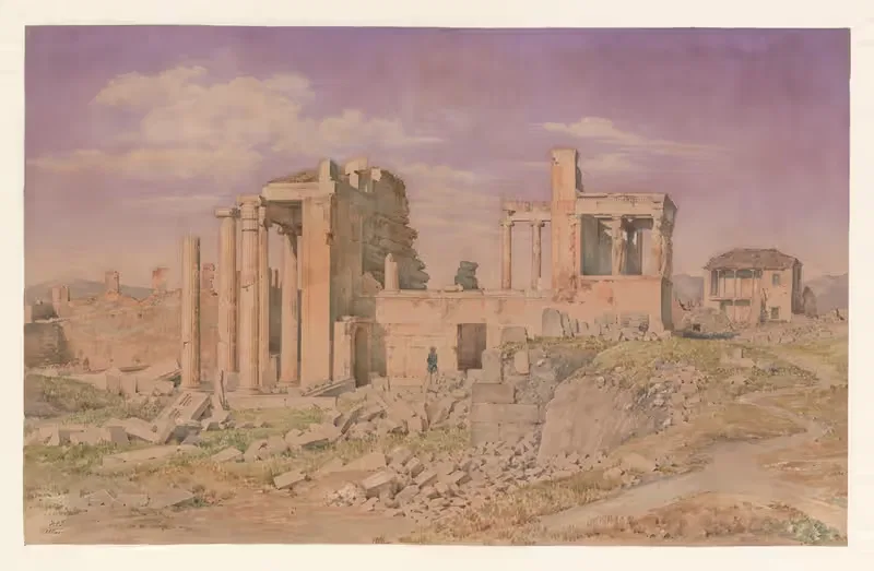 Греция, Афины, Эрихтейон by Харальд Конрад Стилинг, 1853 — digital art print download