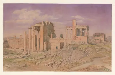 Греция, Афины, Эрихтейон by Харальд Конрад Стилинг, 1853 — digital art print download