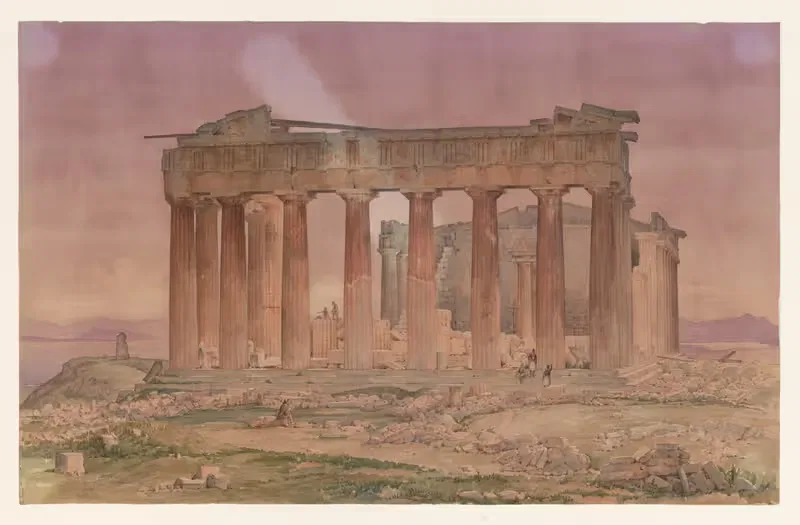 Греция, Афины, Парфенон by Харальд Конрад Стилинг, 1849-1854 — digital art print download