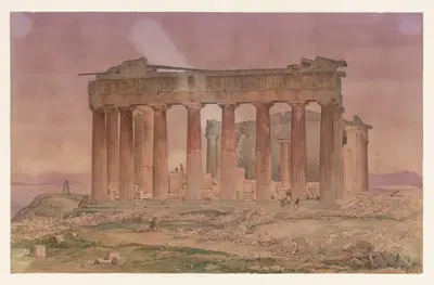 Греция, Афины, Парфенон by Харальд Конрад Стилинг, 1849-1854 — digital art print download