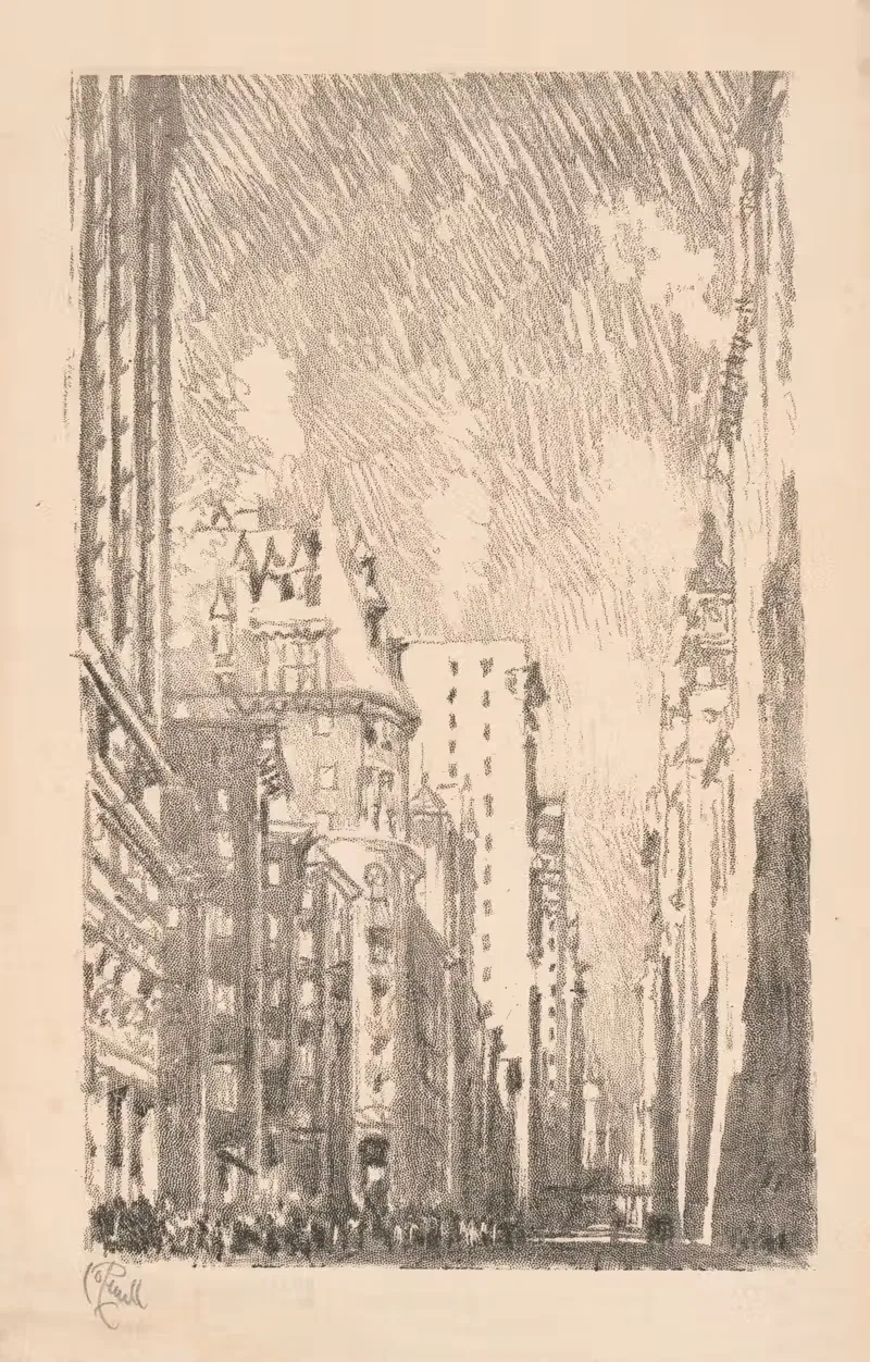 Бродвей от Боуллинг Грин by Джозеф Пеннел, 1905 — digital art print download