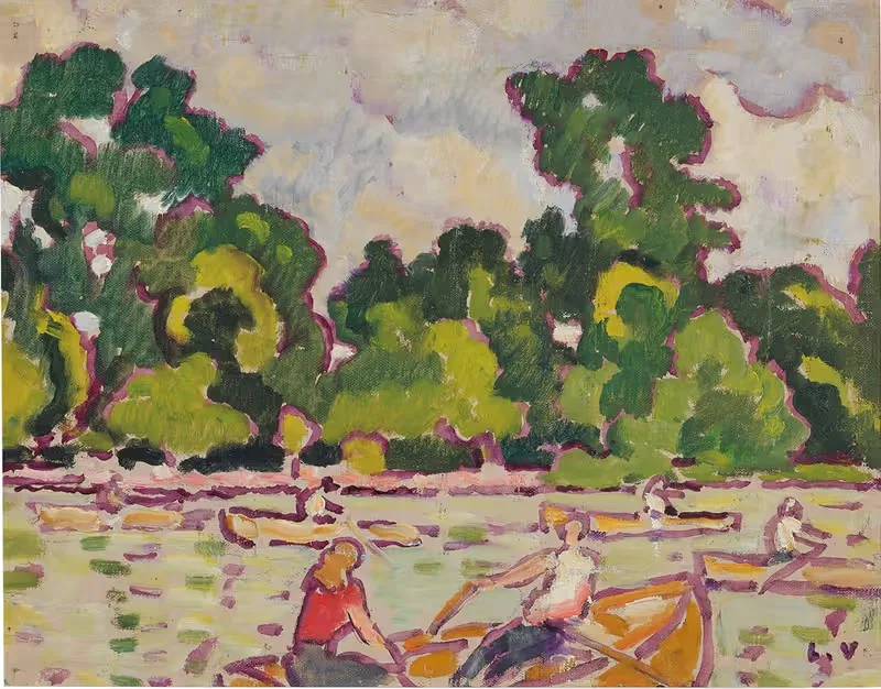Barques et rameurs au bois de Boulogne — Louis Valtat