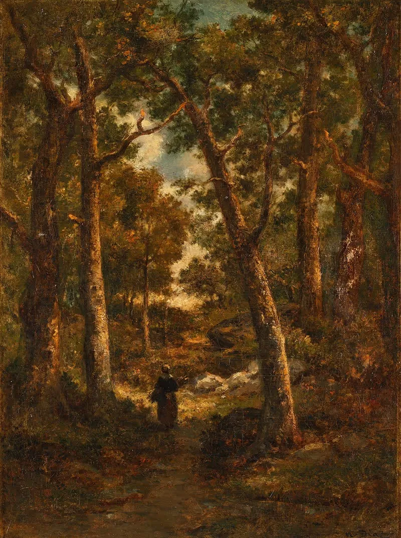 Sous-bois, fagotière de dos — Narcisse-Virgile Diaz de La Peña