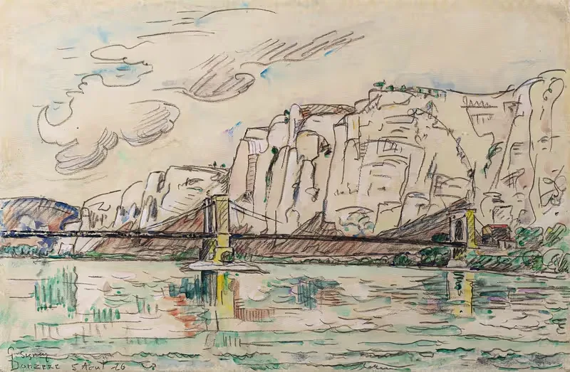 Донзёр, мост by Поль Синьяк, 1926 — digital art print download