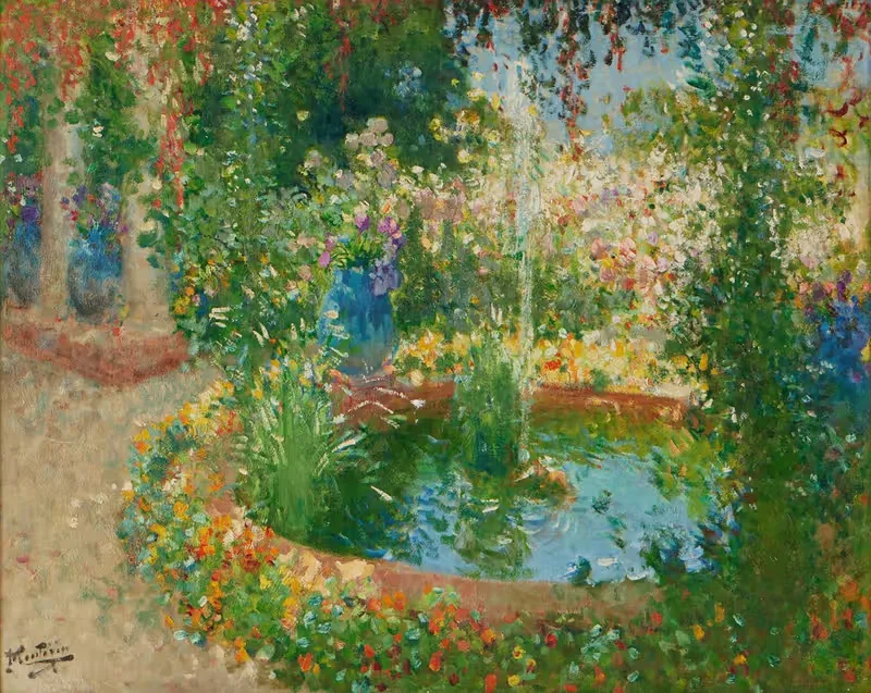 La Fontaine du jardin fleuri — Pierre-Eugène Montézin
